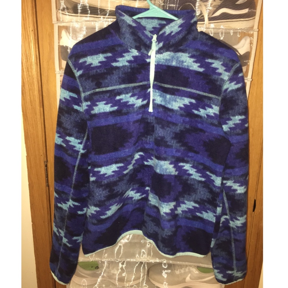 Aztec Patterned 3/4 Zip Fleece